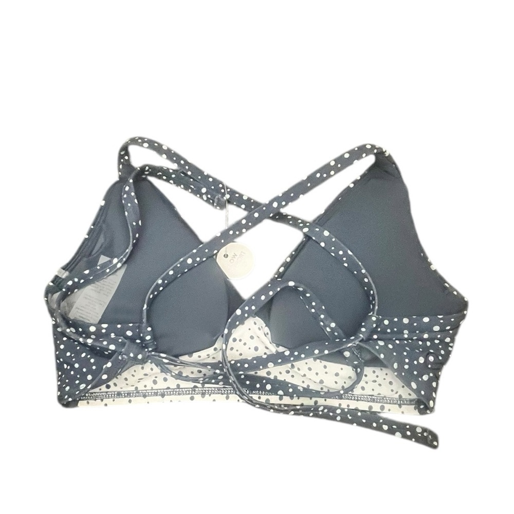 CALIA by Carrie Underwood Navy and White Polka Dot Swim Bra - Picture 2 of 3